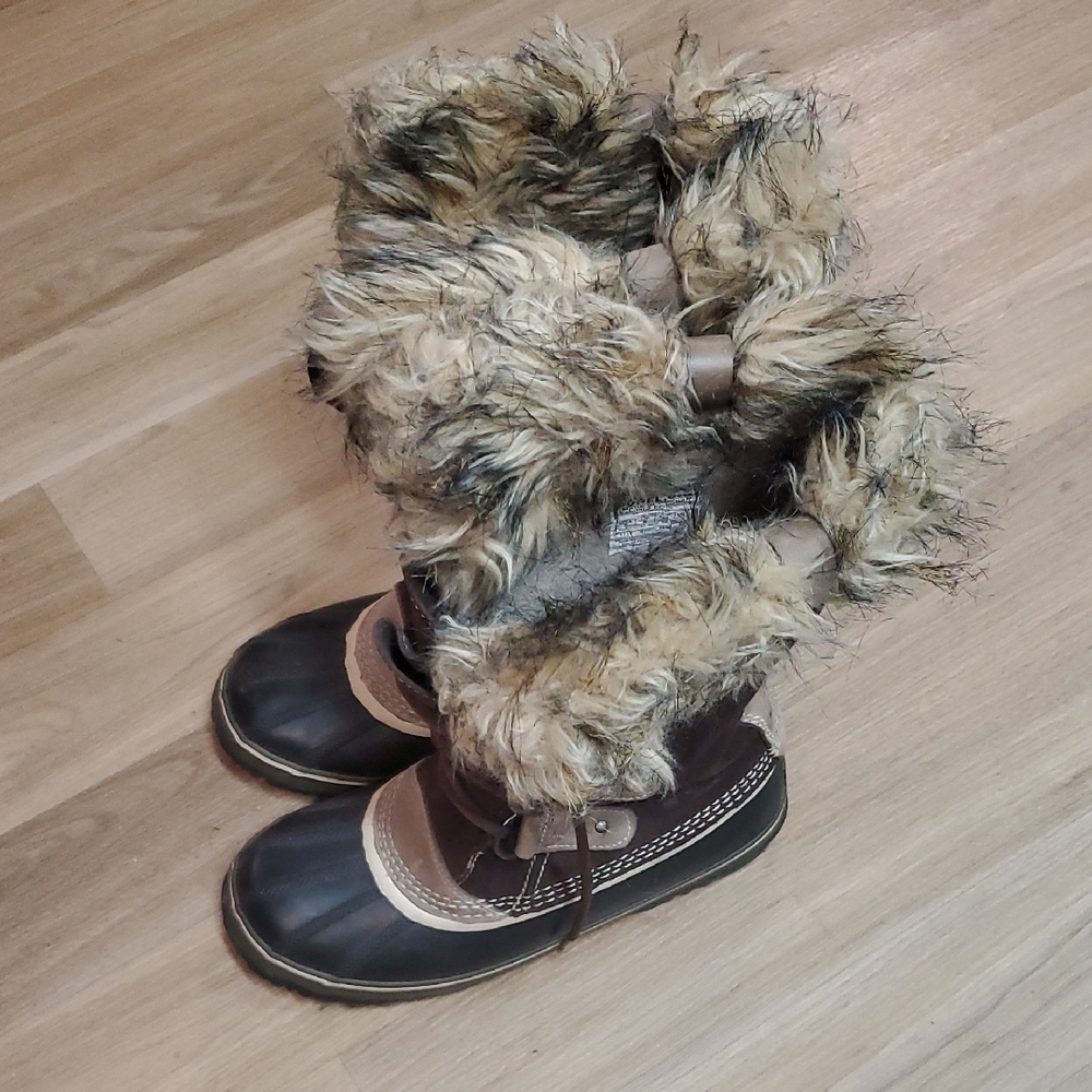 Sorel Waterproof Winter Boots with Faux Fur Trim